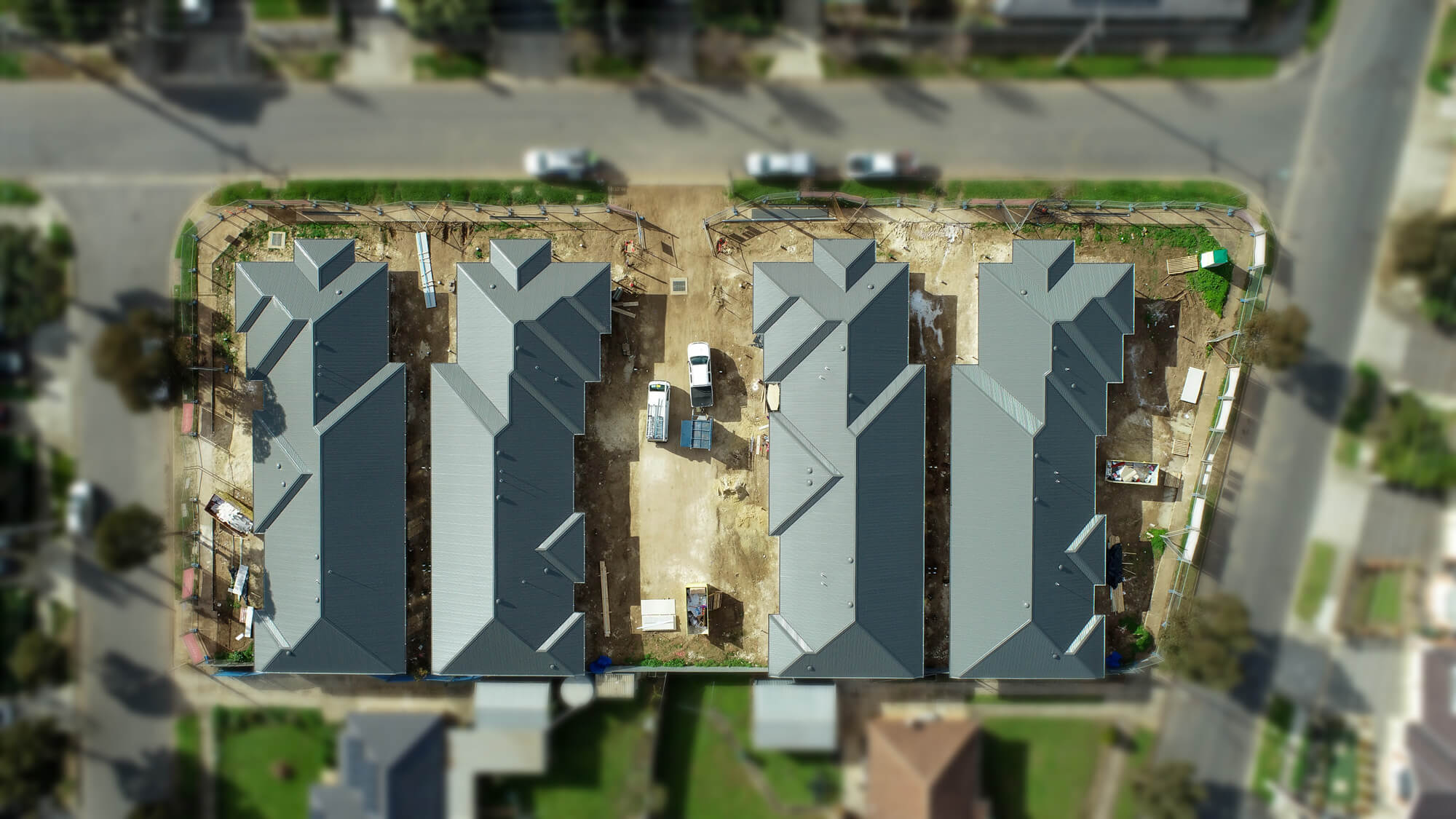 aerial view construction site